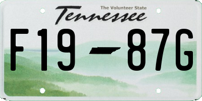 TN license plate F1987G