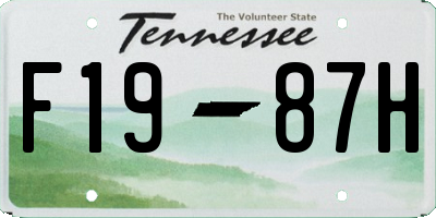 TN license plate F1987H