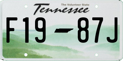 TN license plate F1987J
