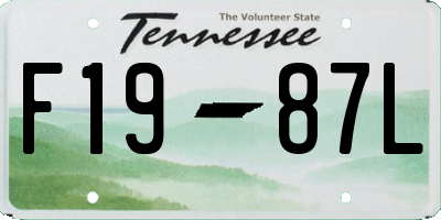 TN license plate F1987L