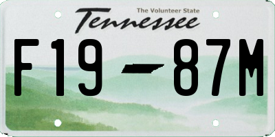 TN license plate F1987M