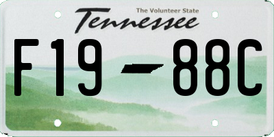 TN license plate F1988C