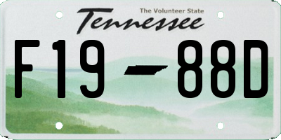 TN license plate F1988D