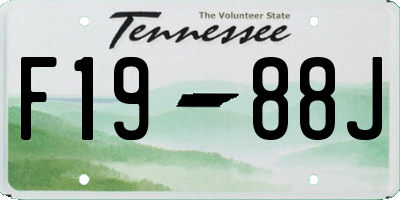 TN license plate F1988J