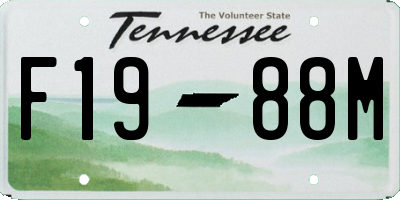 TN license plate F1988M