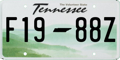TN license plate F1988Z