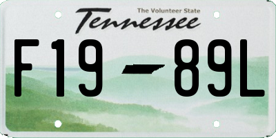 TN license plate F1989L