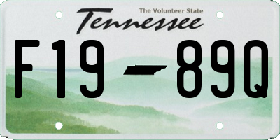 TN license plate F1989Q