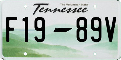 TN license plate F1989V