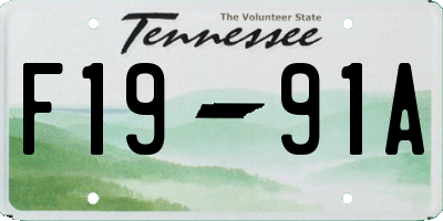 TN license plate F1991A