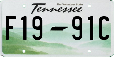 TN license plate F1991C