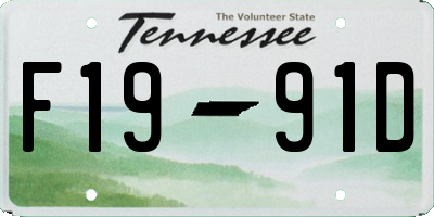 TN license plate F1991D