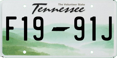 TN license plate F1991J