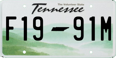 TN license plate F1991M