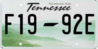 TN license plate F1992E