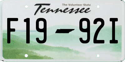TN license plate F1992I