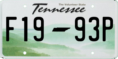 TN license plate F1993P