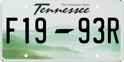 TN license plate F1993R