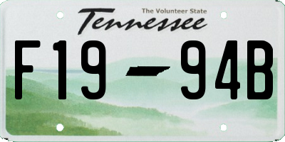 TN license plate F1994B