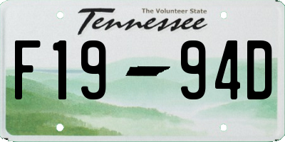 TN license plate F1994D
