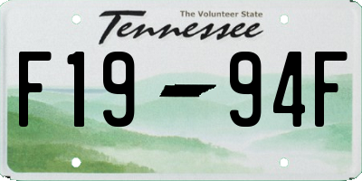 TN license plate F1994F