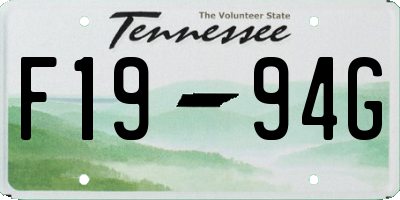 TN license plate F1994G