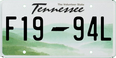 TN license plate F1994L