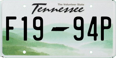 TN license plate F1994P