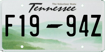 TN license plate F1994Z