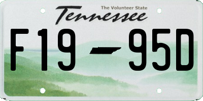 TN license plate F1995D