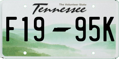 TN license plate F1995K
