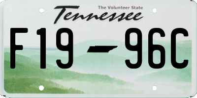 TN license plate F1996C