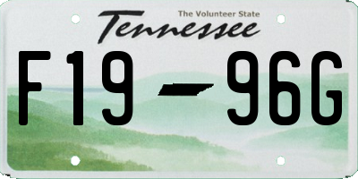 TN license plate F1996G