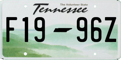 TN license plate F1996Z