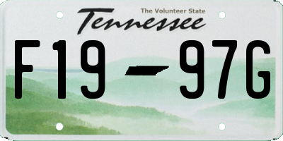 TN license plate F1997G