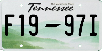 TN license plate F1997I