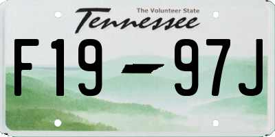 TN license plate F1997J