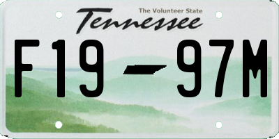 TN license plate F1997M