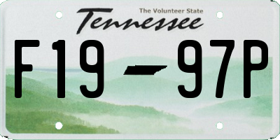 TN license plate F1997P