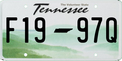 TN license plate F1997Q