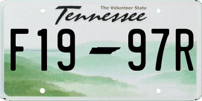 TN license plate F1997R