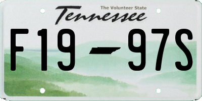 TN license plate F1997S