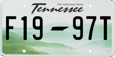 TN license plate F1997T