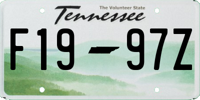 TN license plate F1997Z