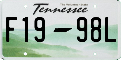 TN license plate F1998L