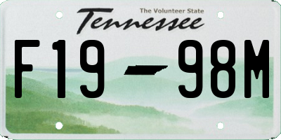 TN license plate F1998M