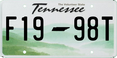 TN license plate F1998T