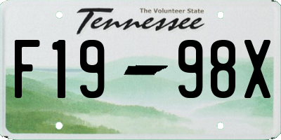 TN license plate F1998X