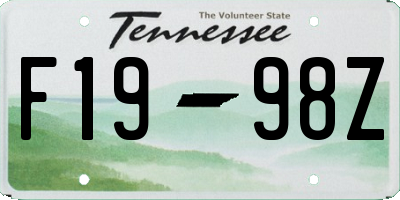 TN license plate F1998Z