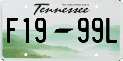 TN license plate F1999L